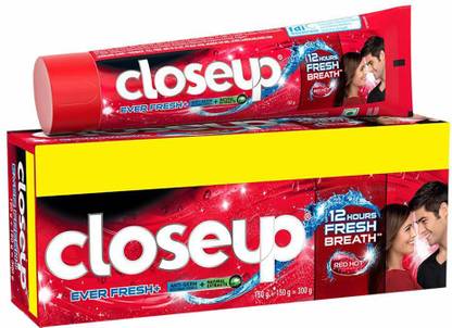 Closeup Ever Fresh Red Hot Gel Toothpaste Value Saver Pack, 2x150g Toothpaste