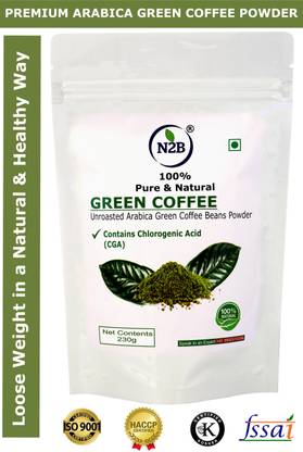 N2B Organic Green Coffee Beans Powder 230g