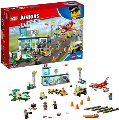 LEGO Juniors City Central Airport Building Blocks For Kids 4 To 7 Years (376 Pcs) 10764