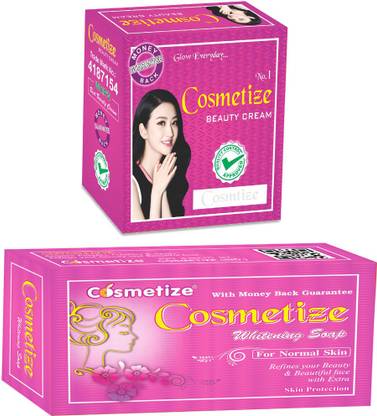 Cosmetize New Original skin Whitening Combo Soap And Cream 30g (Pack of 2)