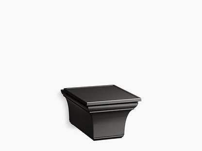KOHLER K-6918IN-S-7 Memoirs One Piece Elongated Dual Flush Wall Hung Toilet seat and cover in Black Western Commode