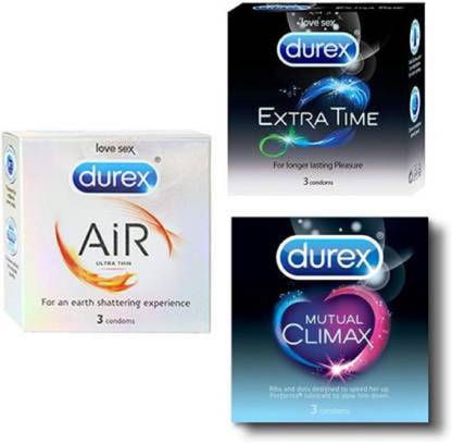 DUREX Air Time Mutual (9 Condoms) Combo Pack Condom