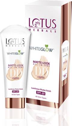 LOTUS HERBALS WhiteGlow Matte Look All in One DD Creme SPF 20 - Natural Beige