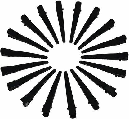 Foreign Holics Hair Styling Section Clips (12 Pieces, Black) Hair Clip