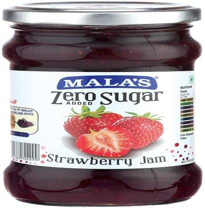 mala's Strawberry Zero Sugar Jam 350gm