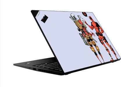 GADGETSWRAP GWAC-16486 Printed Deadpool And Spiderman Top Only Vinyl Laptop Decal 14