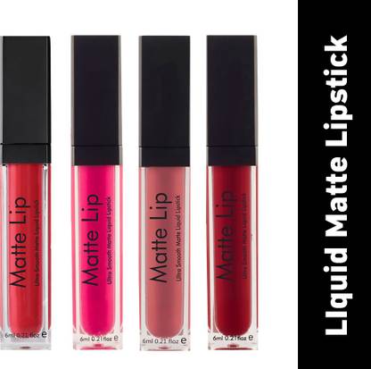 SWISS BEAUTY Combo set 4 Liquid Matte Lipstick