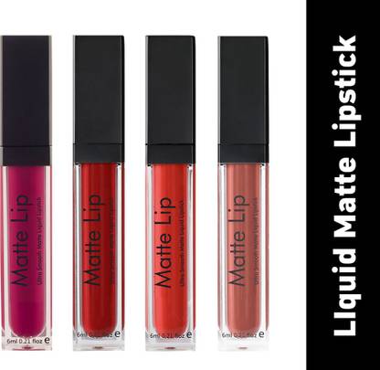 SWISS BEAUTY Combo set 4 Liquid Matte Lipstick