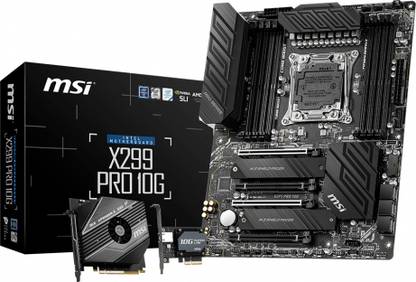 MSI X299 PRO 10G ATX Gaming Motherboard with M.2 Shield Frozr, M.2 Xpnader-Z LGA 2066Socket ATX Intel X299 Chipset DDR4 Motherboard for Desktop