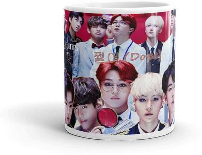 krishna traders BTS K-Pop Music Band Glossy Finish with Vibrant Print Printed 
 1894 Ceramic Coffee Mug