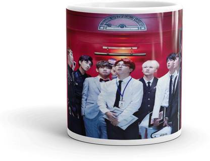 krishna traders BTS K-Pop Music Band Glossy Finish with Vibrant Print Printed 
 1886 Ceramic Coffee Mug