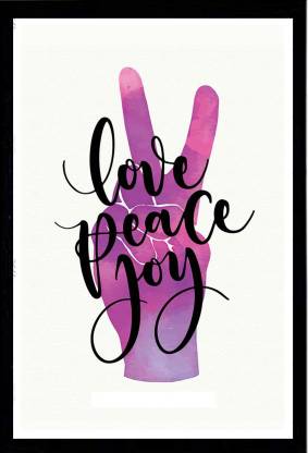 love peace joy poster with frame Photographic Paper