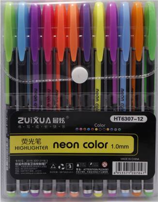 Definite Highlighter Pen Neon Color 1.0 mm Superfine Tip Nib Sketch Pen
