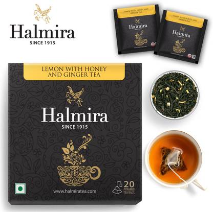 Halmira Tea Lemon with Honey and Ginger Lemon Herbal Infusion Tea Box