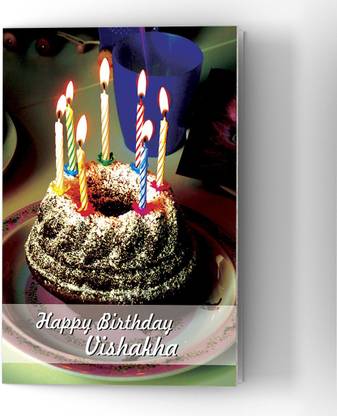 Abaronee Happy Birthday Vishakha HDC001 Greeting Card