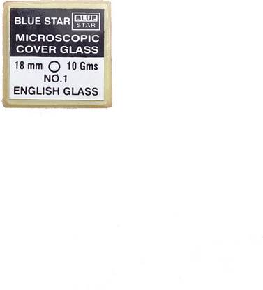 CRAFTWAFT ROUND COVER SLIP BLUE STAR 1 BOX Blank Cover Slip