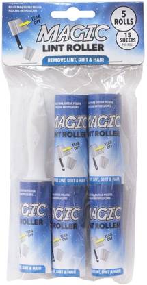 dollar store Lint roller 5 roller * 15 sheets travel set mini Lint Roller