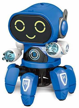 Tiny Tales Bot Robot Pioneer | Colorful Lights and Music | All Direction Movement | Dancing Robot Toys for Boys and Girls | Blue