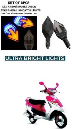 PRTEK Front, Rear LED Indicator Light for TVS Scooty Pep Plus
