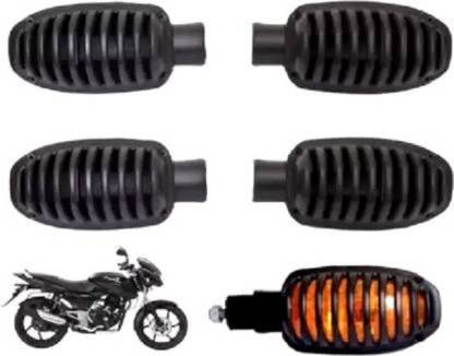 ACCESSOREEZ Bike Indicator Grill (set of 4 pcs,) Black Bike Headlight Grill