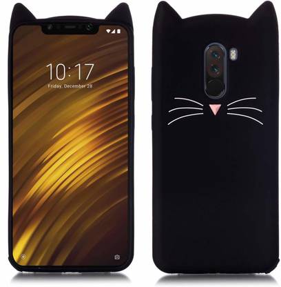 Avianna Back Cover for Poco F1 Cat Case Cute Soft Silicone Cat Design Of Ear Meow