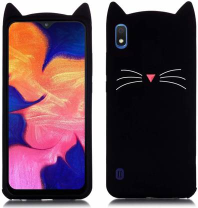 Avianna Back Cover for Samsung Galaxy A10 Cat Case Cute Soft Silicone Cat Design Of Ear Meow