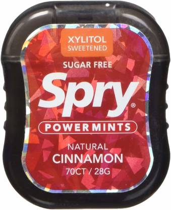 Xlear Inc Spry Extra Strong Xylitol Power Mints Cinnamon Sugarfree 70 Mint(S) Cinnamon Chewing Gum