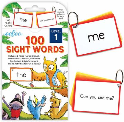 eeBoo 100 Sight Words Flash Cards