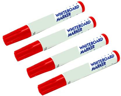 abhi Highlighter Marker ( White Board ) Red Pack Of 4