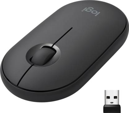 Logitech Pebble M350 / Silent Buttons, Bluetooth or USB (Multi-Device Connectivity) Wireless Optical Mouse  with Bluetooth