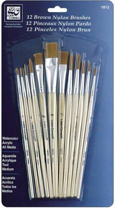 Loew-Cornell Nylon Brush Set, Brown