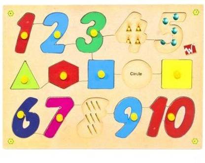 Toyvala Easy To Learn Counting, One To Ten Number With Different Colorful Shapes