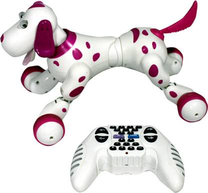 DigitalGoal REALISTIC Remote Control 72 Emotions in 1 Smart Robot Dog Toy with sound (Pink & White)