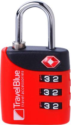 TRAVEL BLUE TSA 3 Dial Combination Lock Safety Lock