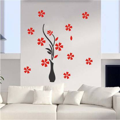 YMS (Size:- 24" X 40") Vaskdec Floral Wall Stencil
