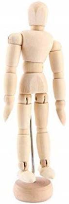 Offimart Wooden Human Art Flexible Joints Mannequin Manikins - Male 12 inch