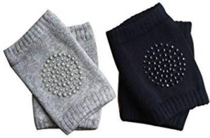 smilykid Point Glue Non-Slip Crawling Socks (set of-02) Multicolor Multicolor Baby Knee Pads