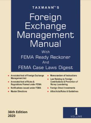 Taxmann's Foreign Exchange Management Manual with FEMA Ready Reckoner And FEMA Case Laws Digest