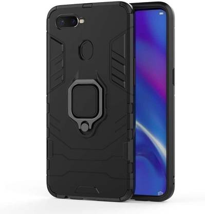 Wondrous Back Cover for Oppo A5s (Shockproof/Rugged Armor Case with Built in Ring Stand)