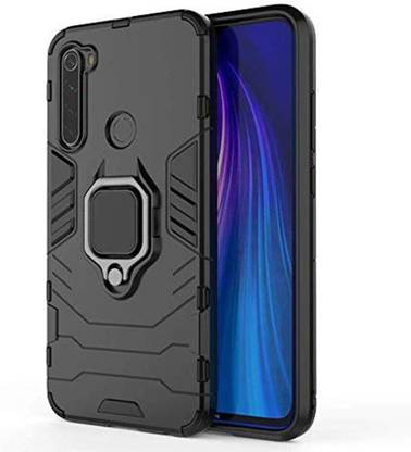 Alwin Back Cover for Redmi Note 8 (Shockproof/Rugged Armor Case with Built in Ring Stand)