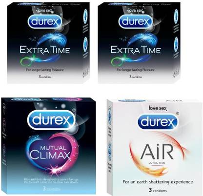 DUREX Extra time ,Mutual ,Air Pleasure Pack Condom