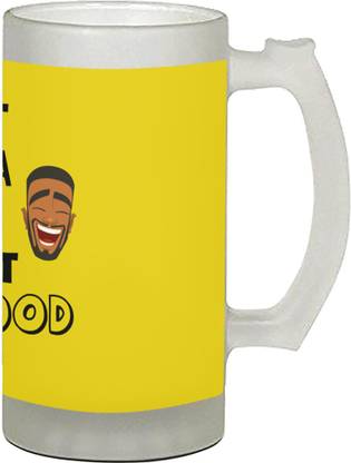 Lujosa beer mug crazy quote 'tera mood ban jayga' Glass Beer Mug