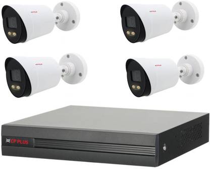 CP PLUS 4CH 1080P H.264 Lite Cosmic HD DVR With 2.4MP Full HD IR Guard+Bullet Camera 20 Mtr Without Hard Disk 4CH DVR And 4 Guard+Bullet Camera Combo Kit. Security Camera