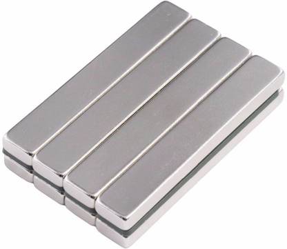 MAGNETICKS 5 Pieces Of 50mm x 10mm x 5mm Block Shaped Neodymium Super Strong Magnets For Kids & Adults Multipurpose Office Magnets Pack of 5