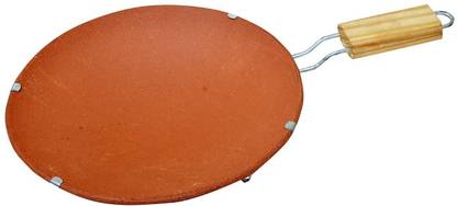 Tansa Mitti Terracotta Clay Tawa Earthen Products Clay Chapati Tawa with Stand (Brown) Tawa 13 cm diameter