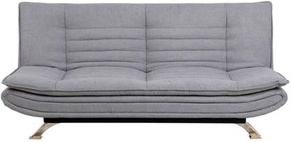 FURNY Aloycee 3 Seater Double Solid Wood Fold Out Sofa Cum Bed