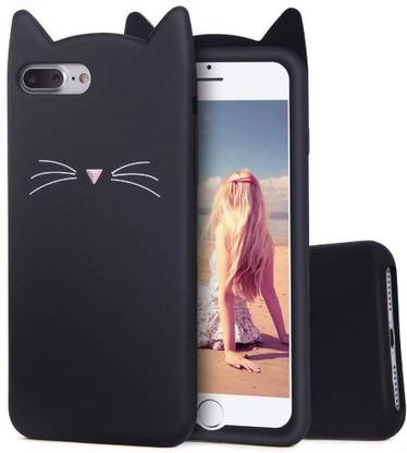 Cocklet Back Cover for Apple iPhone 7 plus Cat Case Cute Soft Silicone Cat Design Of Ear Meow