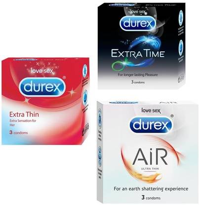 DUREX Extra Time ,Extra Thin ,Air Ultra Thin Condom