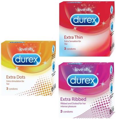 DUREX Dots ,Thin ,Ribbed Pack Condom