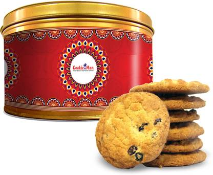Cookieman Blackcurrant Cookies - Square Tin Cookies Biscuit